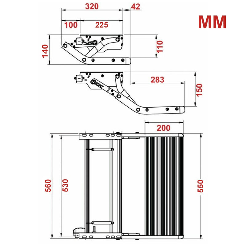 Caravan Step Aluminium 200KG Pull Out Step Folding Camper Trailer Motorhome Step - Outbackers