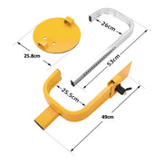 Heavy Duty Wheel Defender Lock Clamp Tyre Lock 13" 14" 15" Car Caravan Trailer - Outbackers
