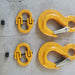 2X 8mm Eye Sling Hook + Hammer Lock Safety Chain Caravan Trailer Connecting Extend - Outbackers