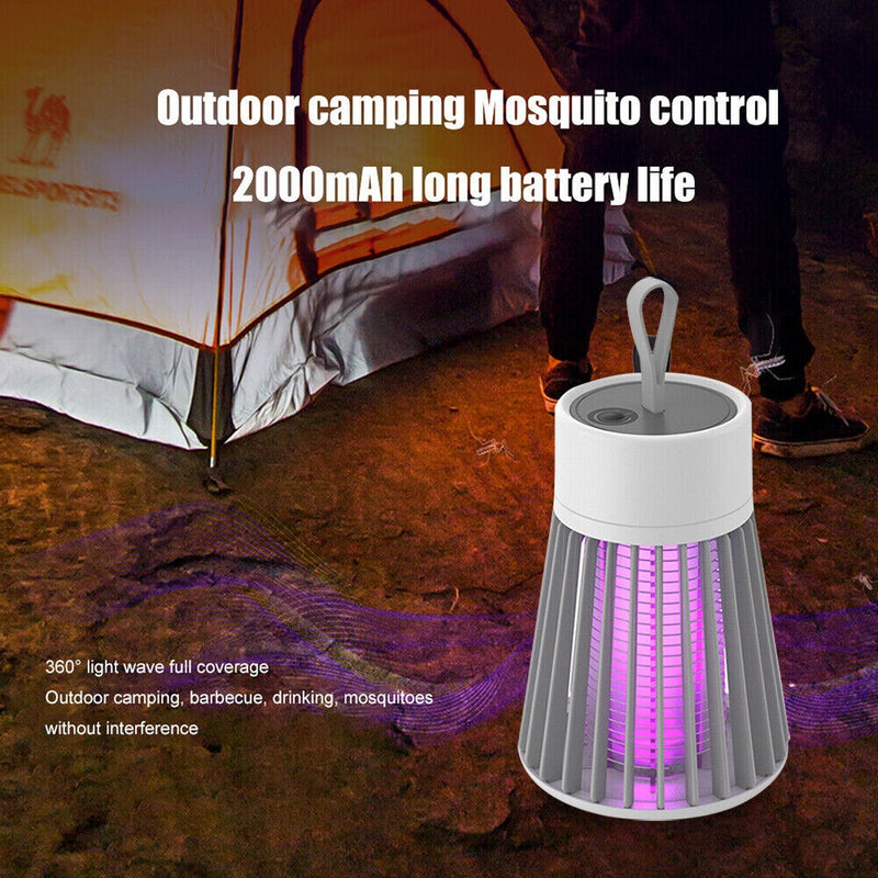 Electric Mosquito Killer Lamp Rechargeable Insect Catcher Fly Bug Zapper Trap LED UV Mozzie - Outbackers