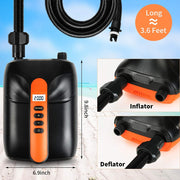 20PSI High Pressure Electric Air Pump Dual Stage for Inflatable Boat SUP Airbed - Outbackers
