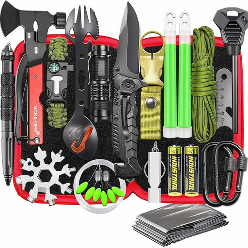 32 In 1 Emergency Survival Equipment Kit Camping SOS Tool Sports Tactical Hiking - Outbackers