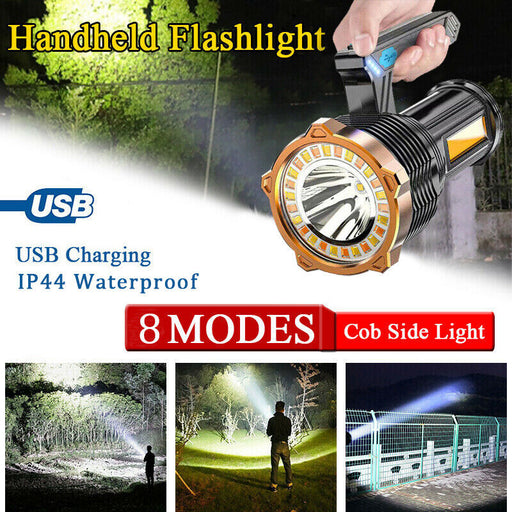 Most Powerful 1200000lm LED Flashlight Super Bright Torch Lamp USB Rechargeable - Outbackers