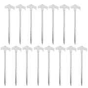 15PCS/set Tent Pegs Heavy Duty Screw Steel In Ground Camping Stakes Outdoor Nail - Outbackers