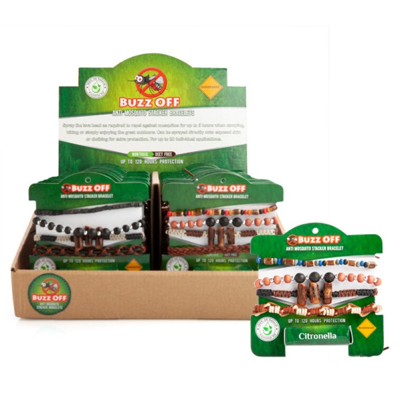 Buzz Off Mosquito Repellent Stacker Bracelet Set (CHOSEN AT RANDOM) - Outbackers