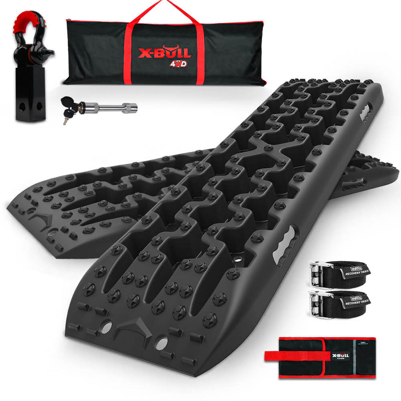 X-BULL Hitch Receiver 5T Recovery Receiver With 2PCS Recovery tracks Boards Gen3.0 Black - Outbackers