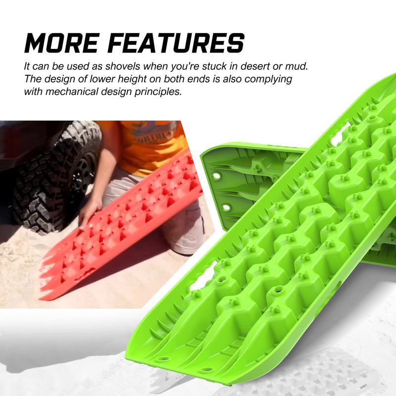 X-BULL Recovery tracks kit Boards Sand Mud Trucks 6pcs strap mounting 4x4 Sand Snow Car green GEN3.0 - Outbackers