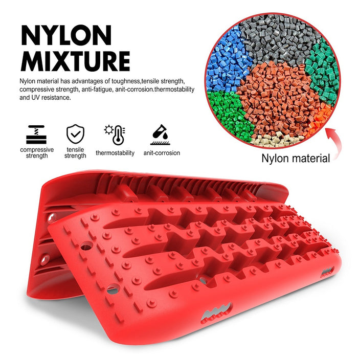 X-BULL Hitch Receiver 5T Recovery Receiver With 2PCS Recovery tracks Boards Gen2.0 Red - Outbackers