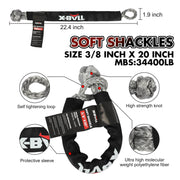 X-BULL Recovery Kit Kinetic Recovery Rope With 2PCS Recovery Tracks Gen2.0 Red - Outbackers