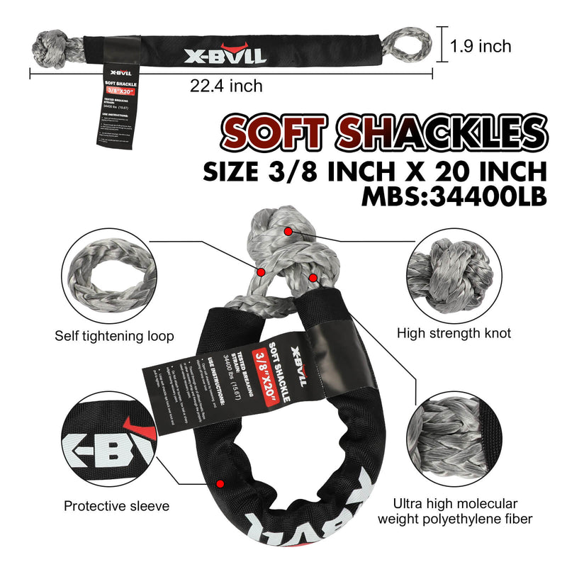 X-BULL Recovery Kit Kinetic Recovery Rope With 2PCS Recovery Tracks Gen2.0 Red - Outbackers