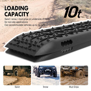 X-BULL KIT1 Recovery track Board Traction Sand trucks strap mounting 4x4 Sand Snow Car BALCK - Outbackers