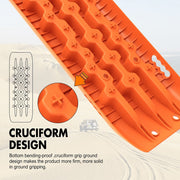X-BULL KIT1 Recovery track Board Traction Sand trucks strap mounting 4x4 Sand Snow Car ORANGE - Outbackers
