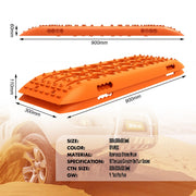 X-BULL KIT1 Recovery track Board Traction Sand trucks strap mounting 4x4 Sand Snow Car ORANGE - Outbackers