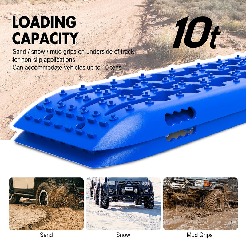 X-BULL 10 Pairs Recovery tracks 10T 4WD 4X4 / Sand tracks/ Mud tracks Gen 2.0 Blue - Outbackers