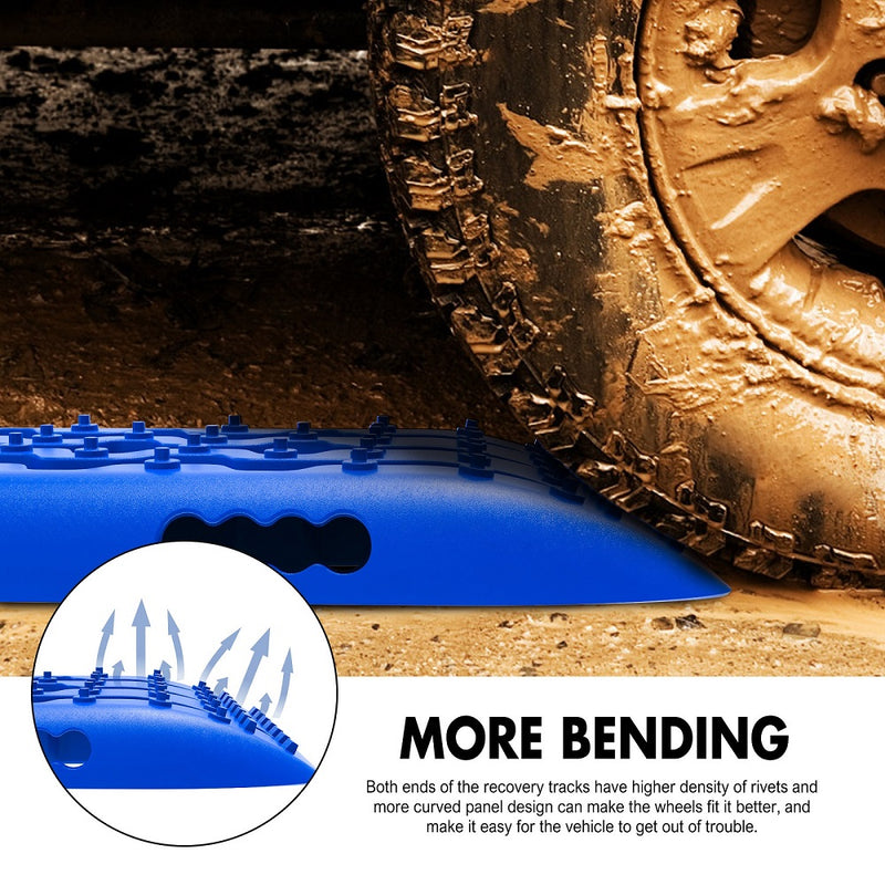 X-BULL 10 Pairs Recovery tracks 10T 4WD 4X4 / Sand tracks/ Mud tracks Gen 2.0 Blue - Outbackers
