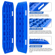 X-BULL 10 Pairs Recovery tracks 10T 4WD 4X4 / Sand tracks/ Mud tracks Gen 2.0 Blue - Outbackers
