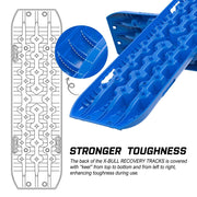 X-BULL 2PCS Recovery Boards Tracks Snow Tracks Mud tracks 4WD With 4PC mounting bolts Blue - Outbackers