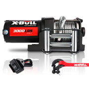 X-BULL Electric Winch 12V 3000LBS Steel Cable Wireless remote ATV UTV Boat Trailer - Outbackers