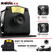 X-BULL Electric Winch 12V 3000LBS Steel Cable Wireless remote ATV UTV Boat Trailer - Outbackers