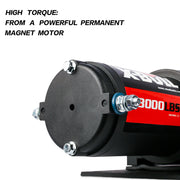 X-BULL Electric Winch 12V Wireless 3000lbs/1360kg Synthetic Rope BOAT ATV 4WD - Outbackers