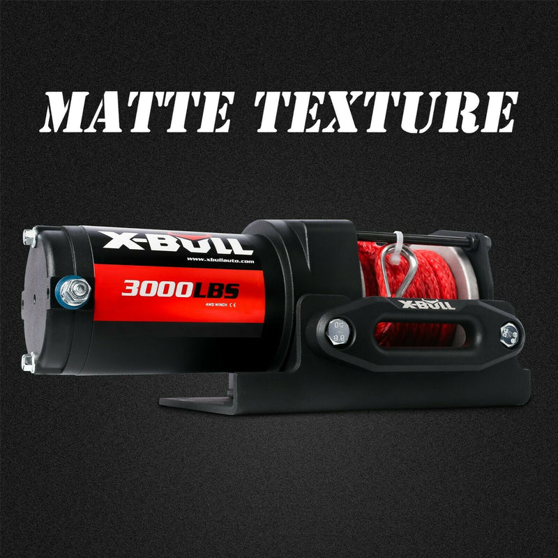 X-BULL Electric Winch 12V Wireless 3000lbs/1360kg Synthetic Rope BOAT ATV 4WD - Outbackers