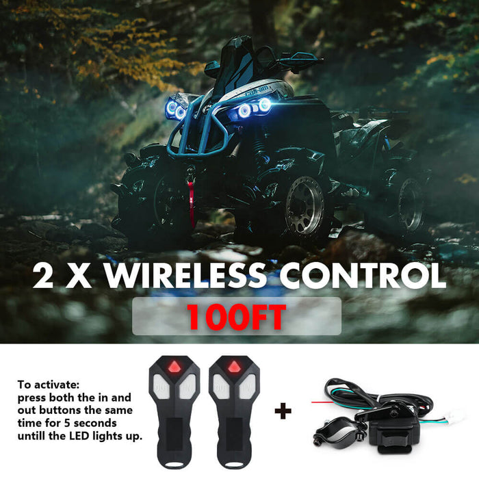 X-BULL 12V Electric Winch 3000LB ATV Winch Boat Trailer Winch Synthetic Rope - Outbackers