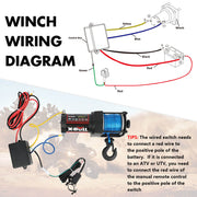 X-BULL Electric Winch 12V 3000LBS Synthetic Rope ATV UTV Boat Trailer With 2 X Wireless remote - Outbackers