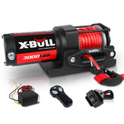 X-BULL Electric Winch 12V 3000LBS Synthetic Rope Wireless remote ATV UTV Boat Trailer - Outbackers