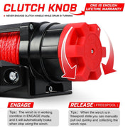 X-BULL Electric Winch 6000LBS 12V BOAT Synthetic Rope Wireless Remote 4WD ATV UTV - Outbackers