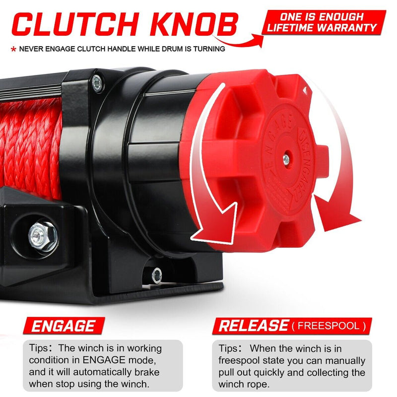X-BULL Electric Winch 6000LBS 12V BOAT Synthetic Rope Wireless Remote 4WD ATV UTV - Outbackers
