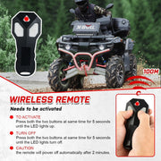 X-BULL Electric Winch 6000LBS 12V BOAT Synthetic Rope Wireless Remote 4WD ATV UTV - Outbackers