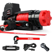 X-BULL Electric Winch 12V 6000LBS Synthetic Rope Wireless remote ATV UTV Boat Trailer 4WD - Outbackers