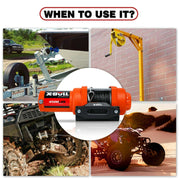 X-BULL Electric Winch 12v Synthetic Rope 4500LBS Wireless Remote ATV UTV 2041KG - Outbackers