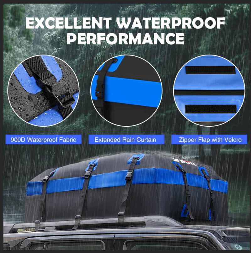 X-BULL Waterproof Car Roof Cargo Bag 595L Top Rack Carrier Luggage Storage Cube - Outbackers