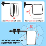 X-BULL Towing Mirrors Universal Multi Fit Clamp On 4X4 Caravan Trailer A Pair - Outbackers