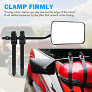 X-BULL Towing Mirrors Universal Multi Fit Clamp On 4X4 Caravan Trailer A Pair - Outbackers