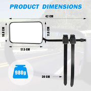 X-BULL Towing Mirrors Universal Multi Fit Clamp On 4X4 Caravan Trailer A Pair - Outbackers