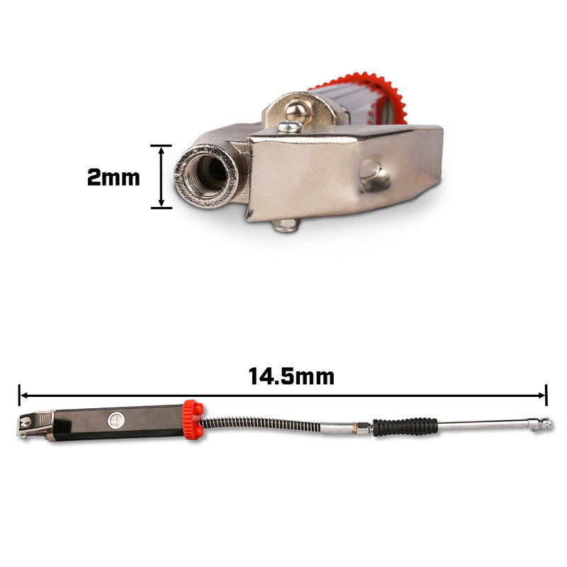 X-BULL Tyre Inflator with Pressure Gauge Heavy Duty Aluminium Die Cast Body 160PSI - Outbackers