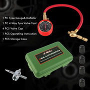 X-BULL Tyre Deflators Tire Automatic 4WD Pressure Gauge 4 Brass Deflator - Outbackers