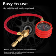 X-BULL Tyre Deflators Tire Automatic 4WD Pressure Gauge 4 Brass Deflator - Outbackers