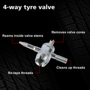 X-BULL Tyre Deflators Tire Automatic 4WD Pressure Gauge 4 Brass Deflator - Outbackers