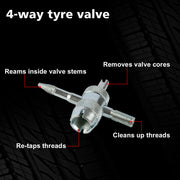 X-BULL Tyre Deflator Tire Air Deflators Rapid With Pressure Gauge Valve Tool 4WD - Outbackers