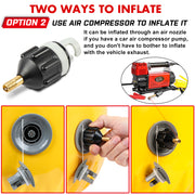 X-BULL Exhaust Jack Air Bag Jack With 2PCS Recovery Tracks Boards 4WD 4X4 Gen2.0 Black - Outbackers