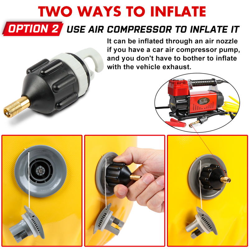X-BULL Exhaust Jack Air Bag Jack With 2PCS Recovery Tracks Boards 4WD 4X4 Gen2.0 Black - Outbackers