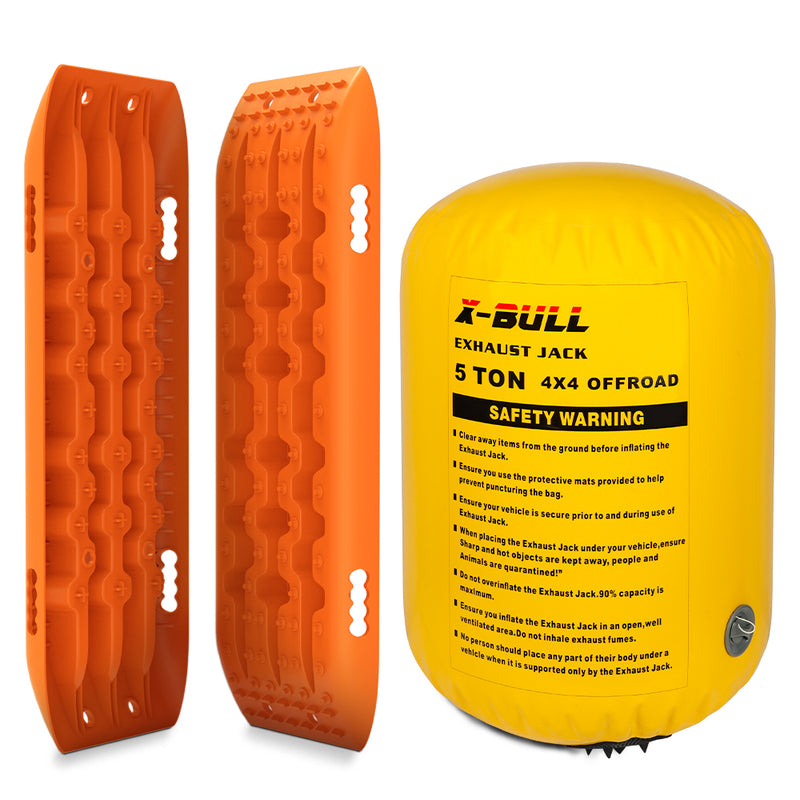 X-BULL Exhaust Jack Air Jack Rescue Kit/ 2PCS Recovery Tracks Boards  4x4 4WD Gen2.0 - Outbackers