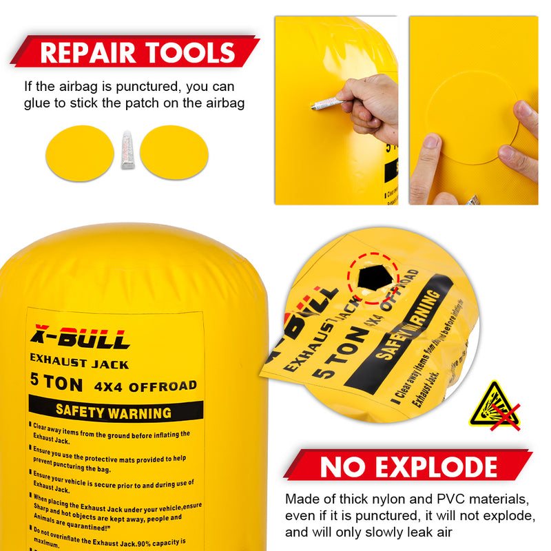 X-BULL Exhaust Jack Air Jack Rescue Kit/ 2PCS Recovery Tracks Boards  4x4 4WD Gen2.0 - Outbackers