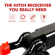 X-BULL Hitch Receiver 5T Recovery Receiver with Bow Shackle Tow Bar Off Road 4WD - Outbackers