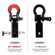 X-BULL Hitch Receiver 5T Recovery Receiver with Bow Shackle Tow Bar Off Road 4WD - Outbackers