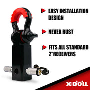 X-BULL Hitch Receiver 5T Recovery Receiver with Bow Shackle Tow Bar Off Road 4WD - Outbackers