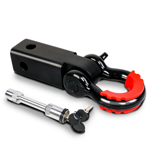 X-BULL Hitch Receiver 5T Recovery Receiver with Bow Shackle Tow Bar Off Road 4WD - Outbackers
